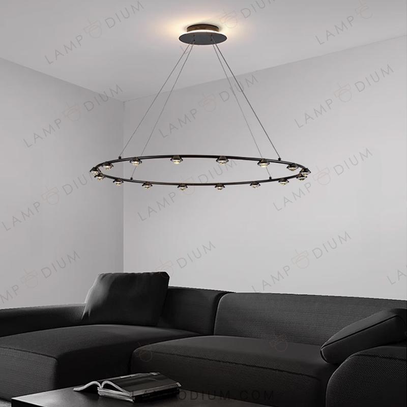 Circular chandeliers and lamps TORRES RING