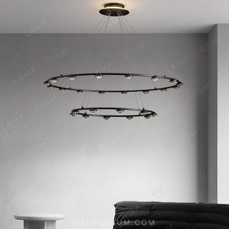 Circular chandeliers and lamps TORRES RING