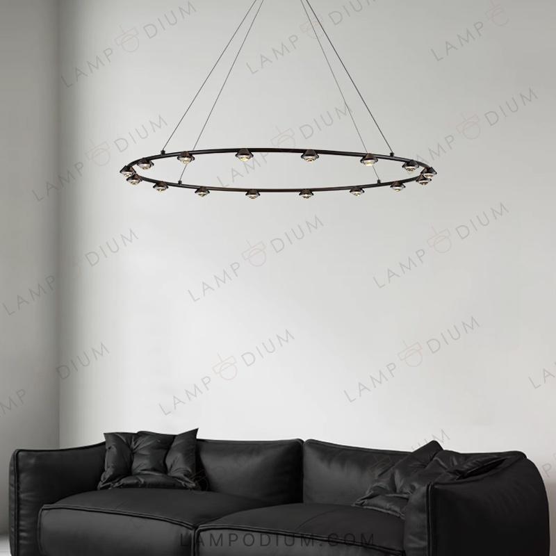 Circular chandeliers and lamps TORRES RING