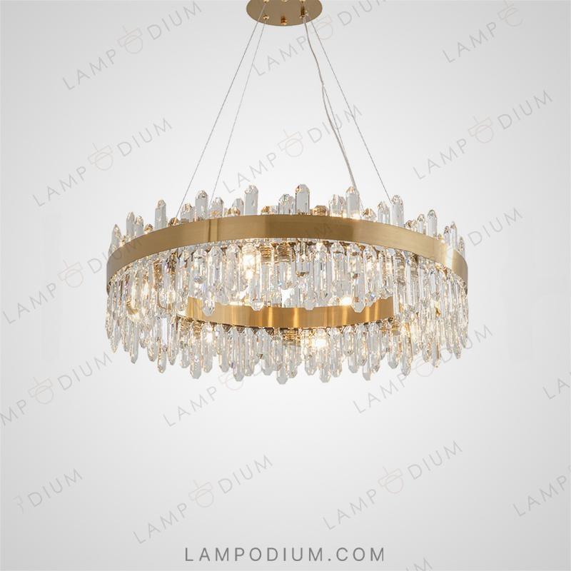 Circular chandeliers and light fixtures VALERY