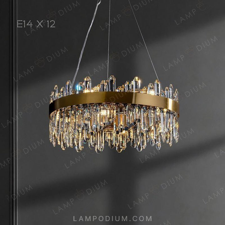 Circular chandeliers and light fixtures VALERY