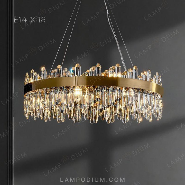 Circular chandeliers and light fixtures VALERY