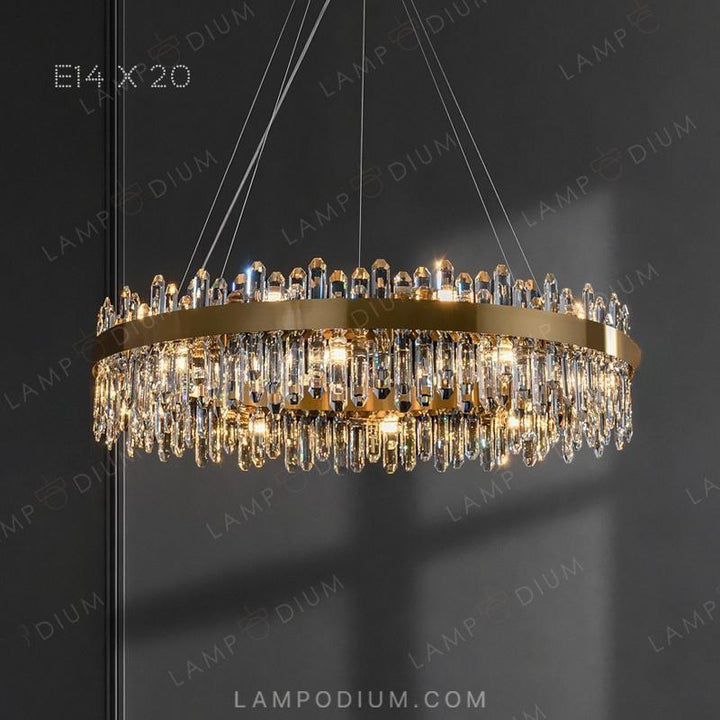 Circular chandeliers and light fixtures VALERY