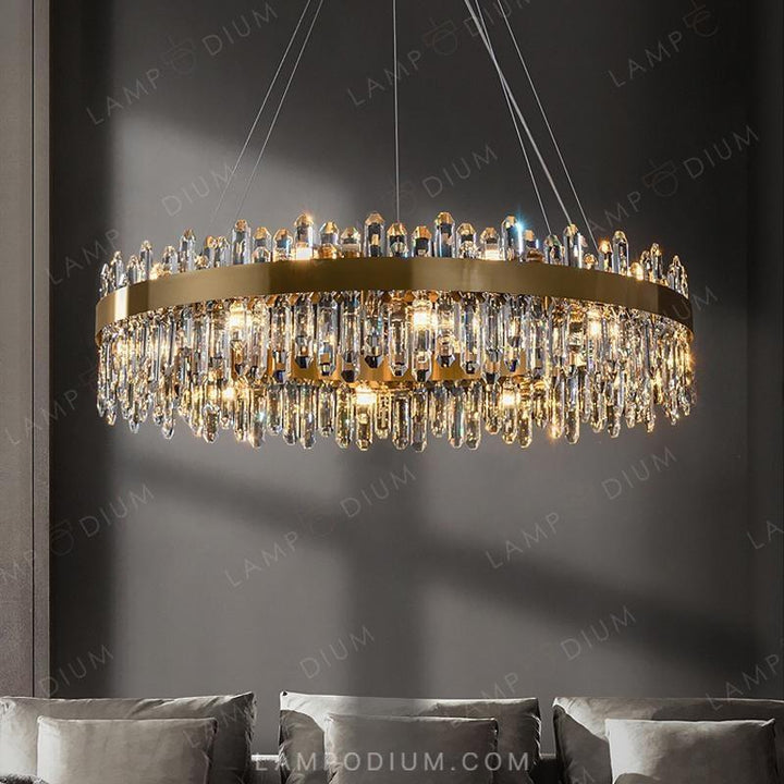 Circular chandeliers and light fixtures VALERY