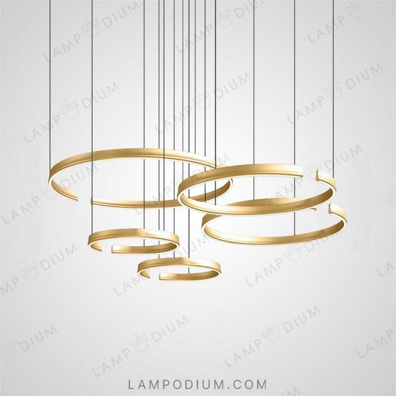 Circular chandeliers and light fixtures VEIKKO COMBO