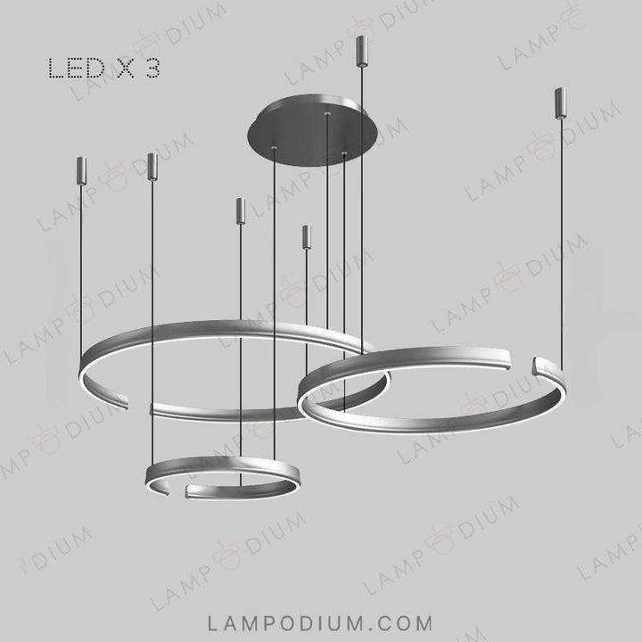 Circular chandeliers and light fixtures VEIKKO COMBO