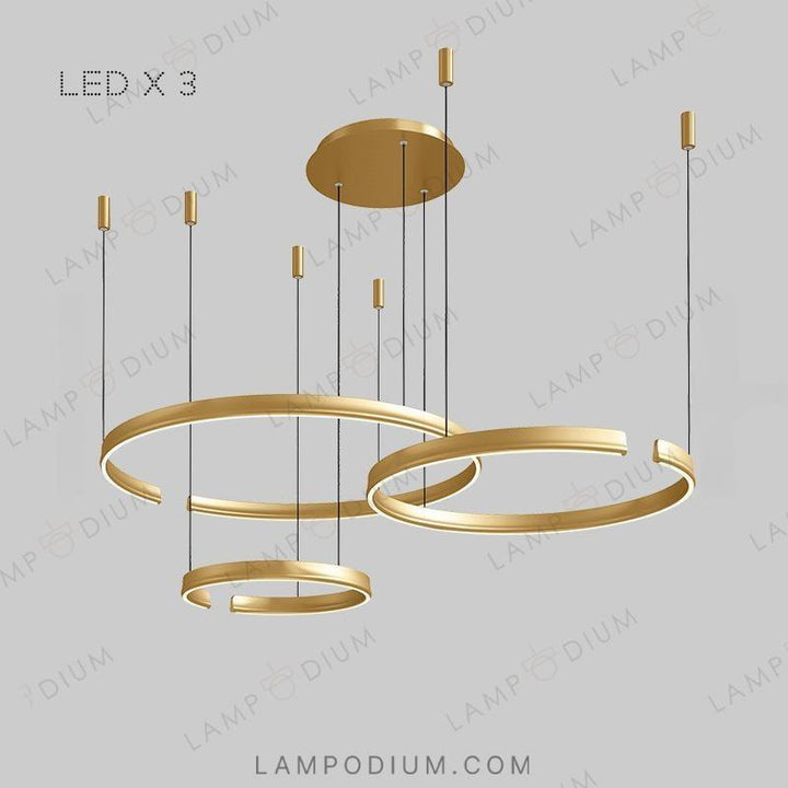 Circular chandeliers and light fixtures VEIKKO COMBO