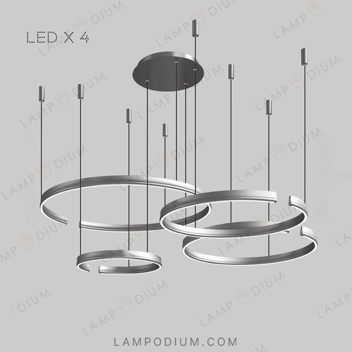 Circular chandeliers and light fixtures VEIKKO COMBO