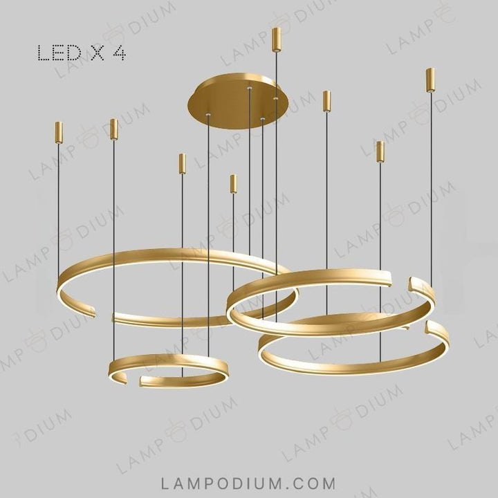 Circular chandeliers and light fixtures VEIKKO COMBO