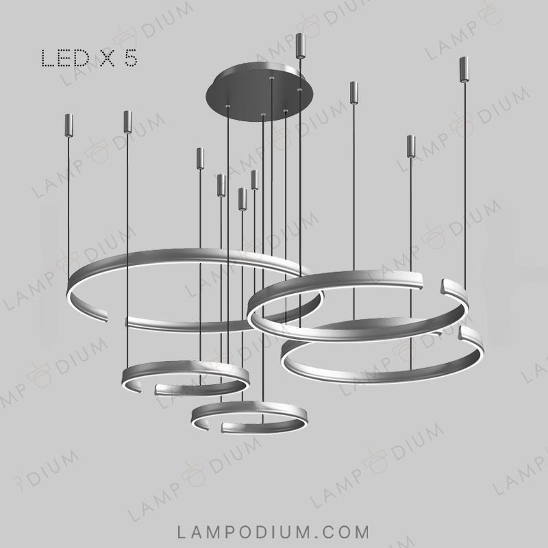 Circular chandeliers and light fixtures VEIKKO COMBO