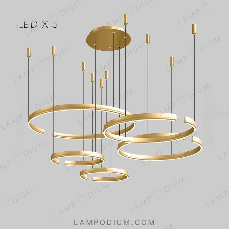 Circular chandeliers and light fixtures VEIKKO COMBO