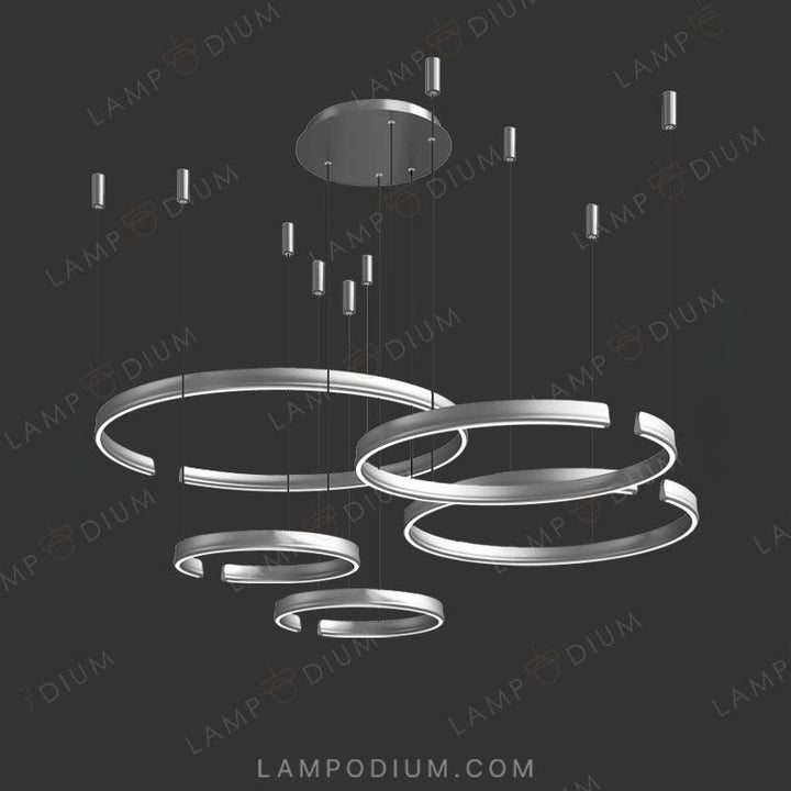 Circular chandeliers and light fixtures VEIKKO COMBO