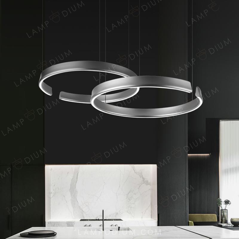 Circular chandeliers and light fixtures VEIKKO COMBO