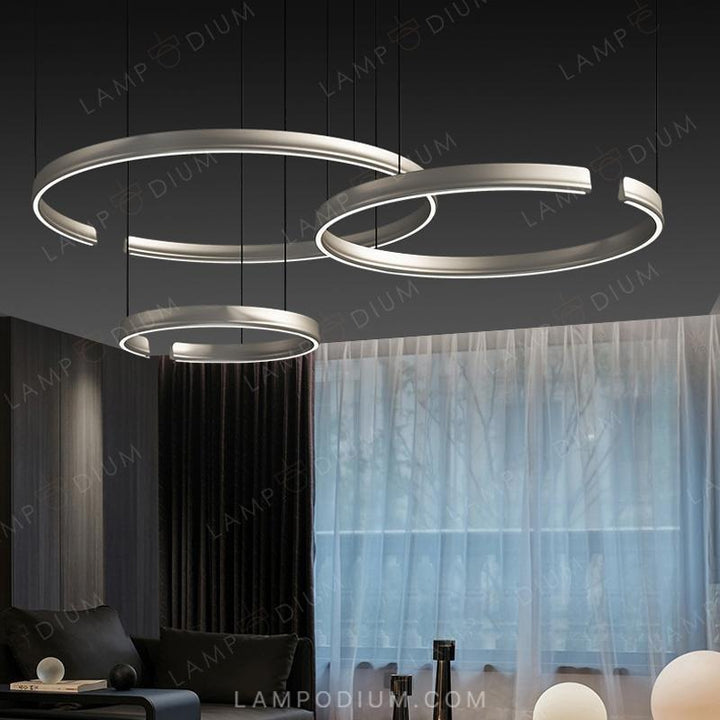 Circular chandeliers and light fixtures VEIKKO COMBO