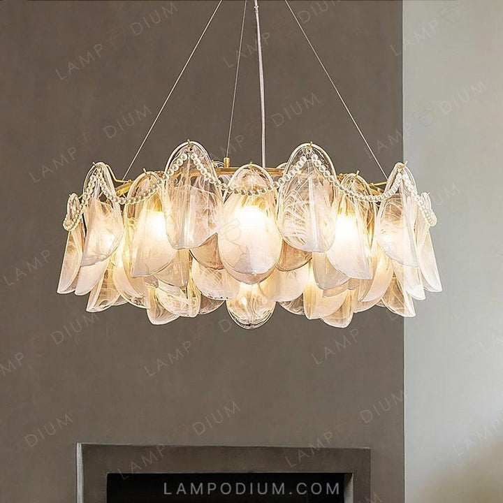 Circular chandeliers and light fixtures VIOLETTA