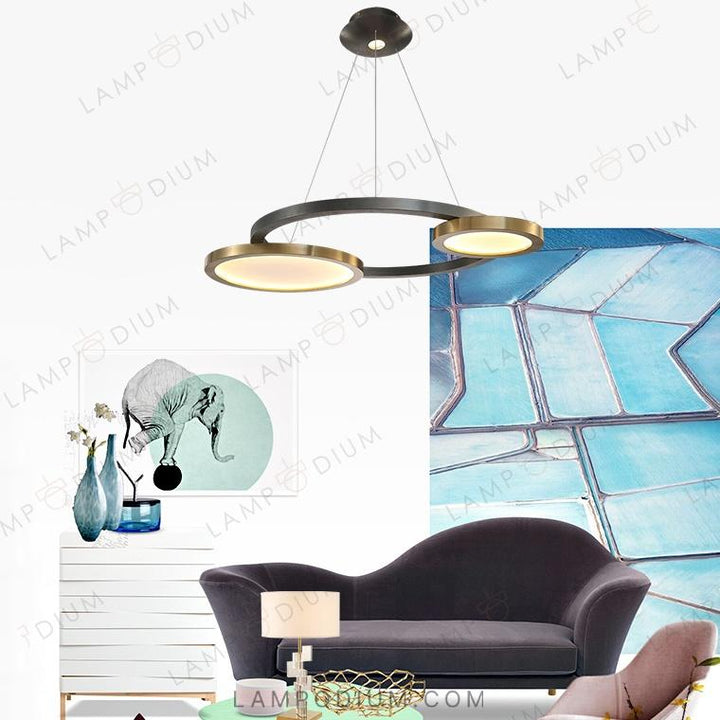 Circular chandeliers and lamps VISIO