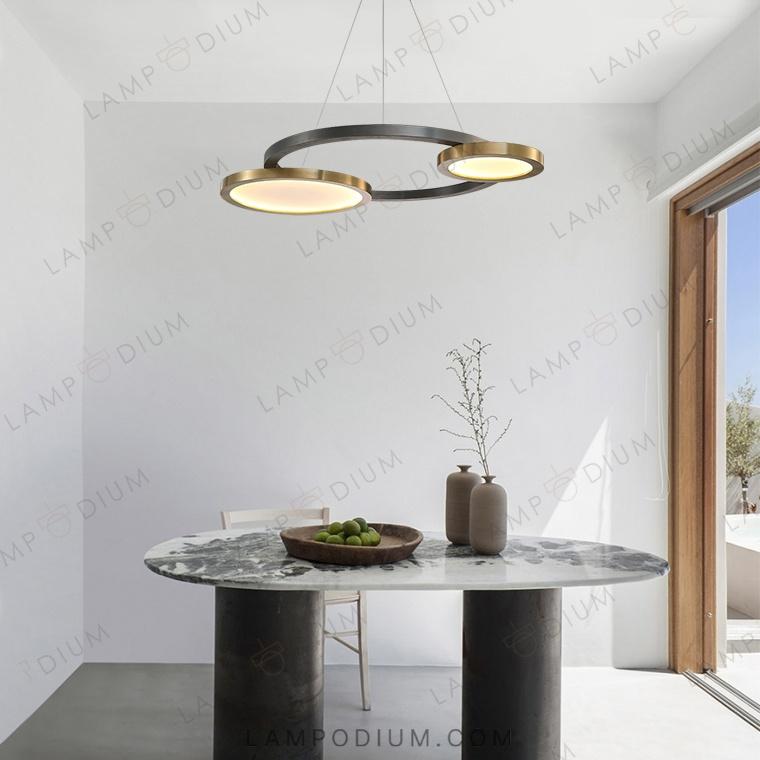 Circular chandeliers and lamps VISIO