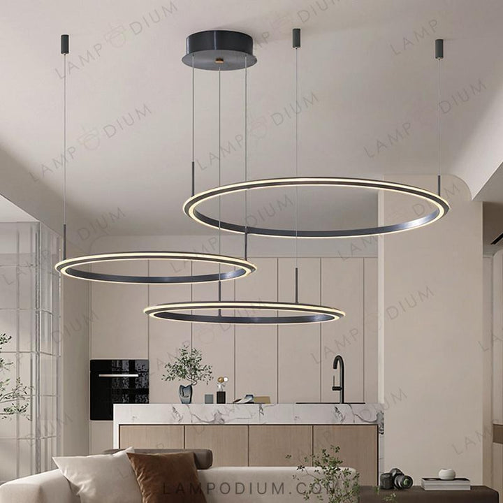 Circular chandeliers and lamps VISIT