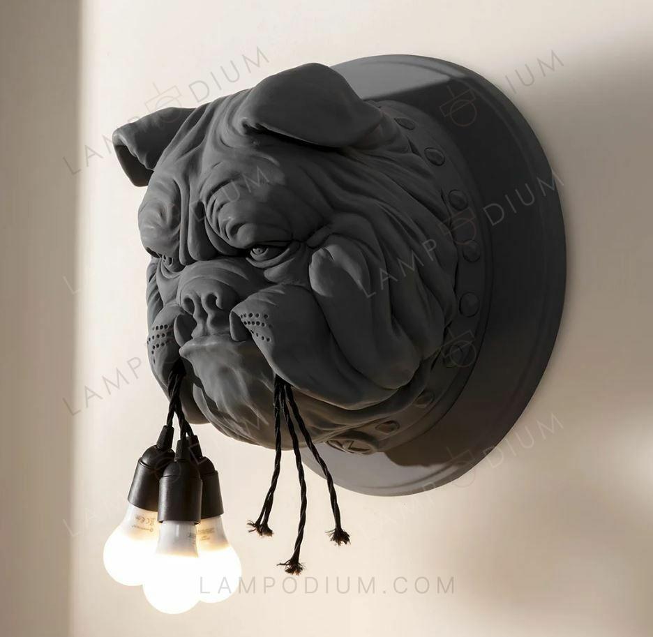 Wall sconce BULLDOG IN GUARDIA