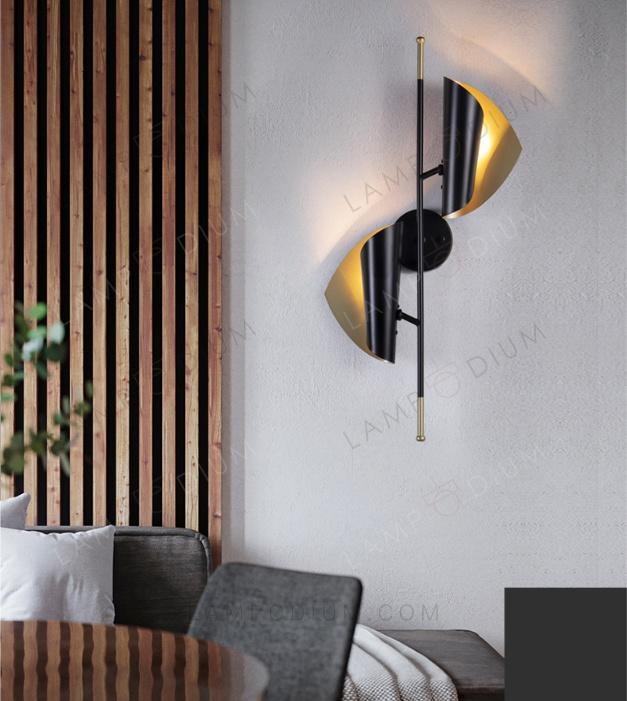 Wall sconce BLACK LEAVES