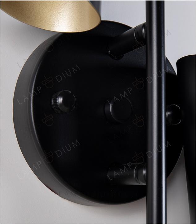 Wall sconce BLACK LEAVES