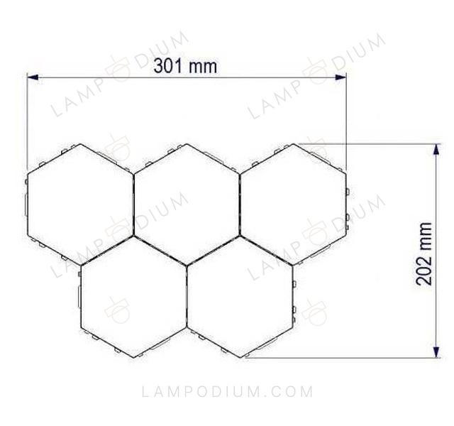 Wall sconce MAGNETICO 15 ELEMENTI