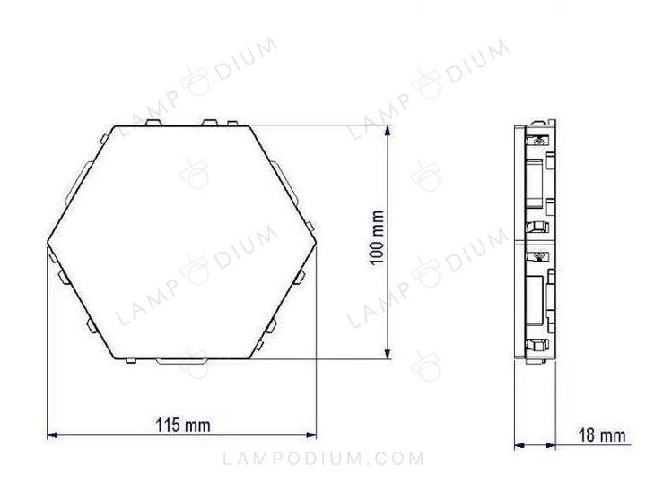 Wall sconce MAGNETICO 15 ELEMENTI