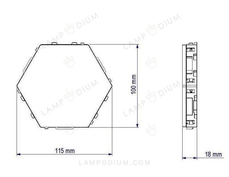 Wall sconce MAGNETI BRACCIA 10 ELEMENTI