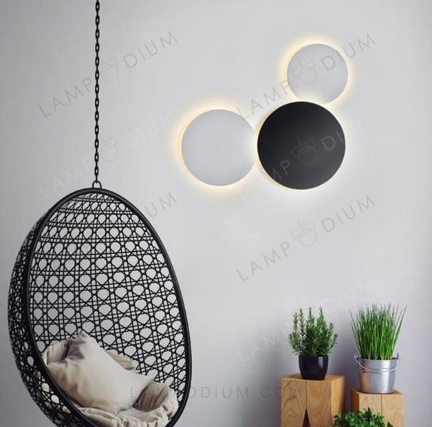 Wall sconce COLLTE CIRCULO 35 + 30 + 25 CM