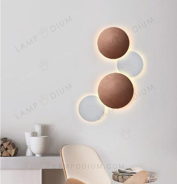 Wall sconce COLLTE CIRCLO 35 + 30 + 2*25 CM