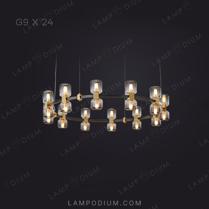 Circular chandeliers and light fixtures WENDEL