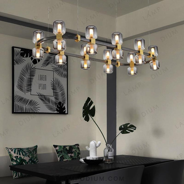 Circular chandeliers and light fixtures WENDEL