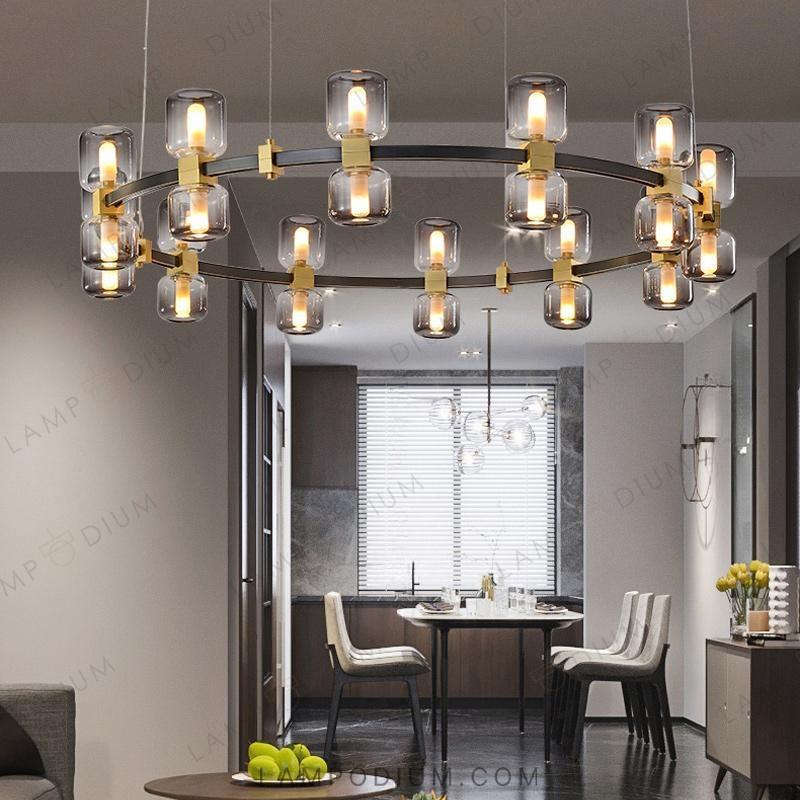 Circular chandeliers and light fixtures WENDEL