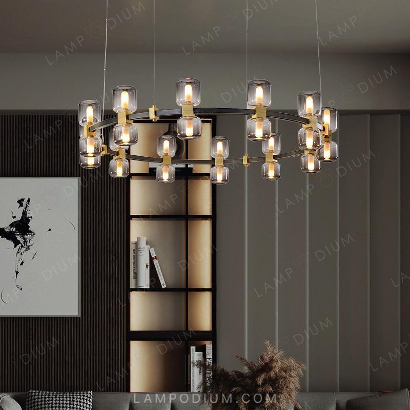 Circular chandeliers and light fixtures WENDEL