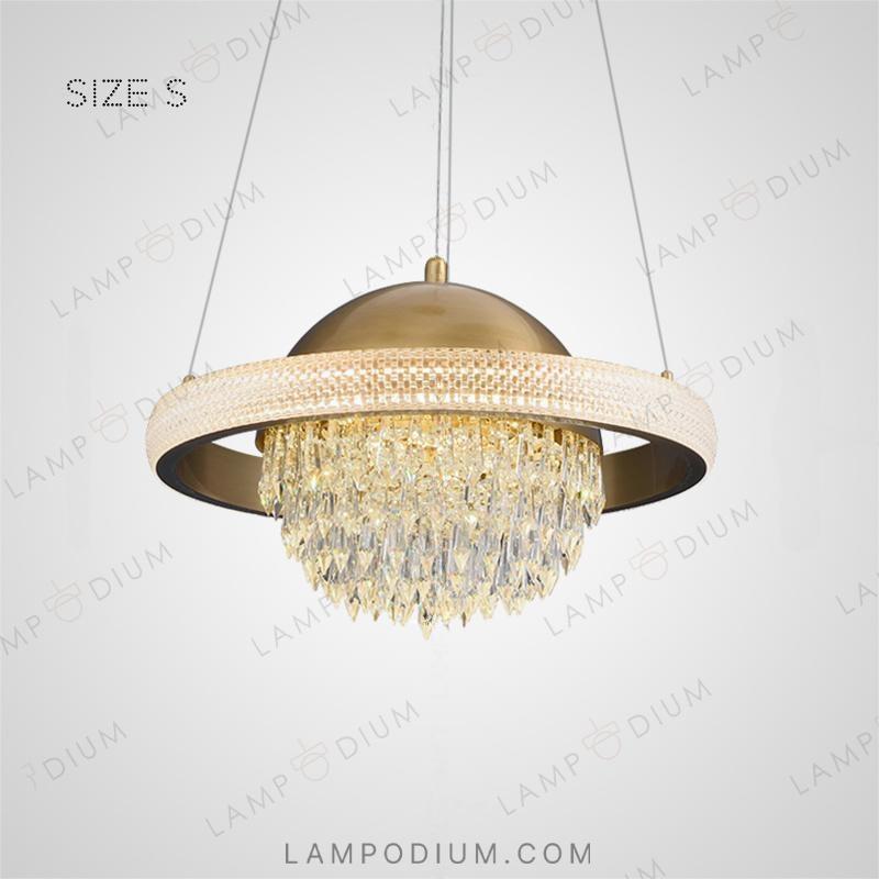 Circular chandeliers and lamps ZARINA