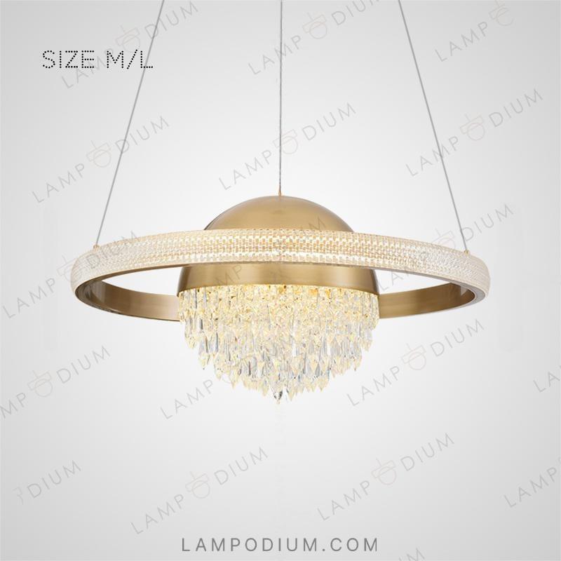 Circular chandeliers and lamps ZARINA