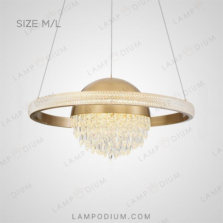 Circular chandeliers and lamps ZARINA