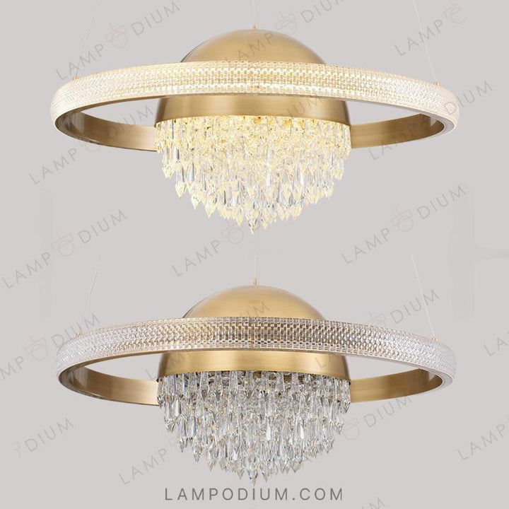 Circular chandeliers and lamps ZARINA