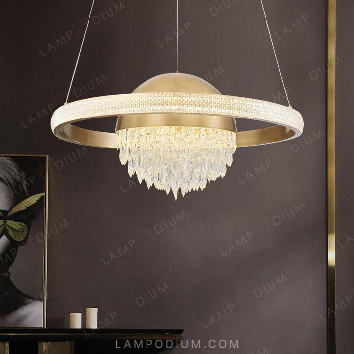 Circular chandeliers and lamps ZARINA