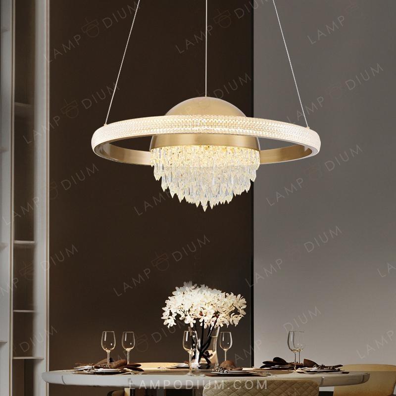 Circular chandeliers and lamps ZARINA