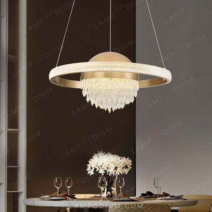 Circular chandeliers and lamps ZARINA