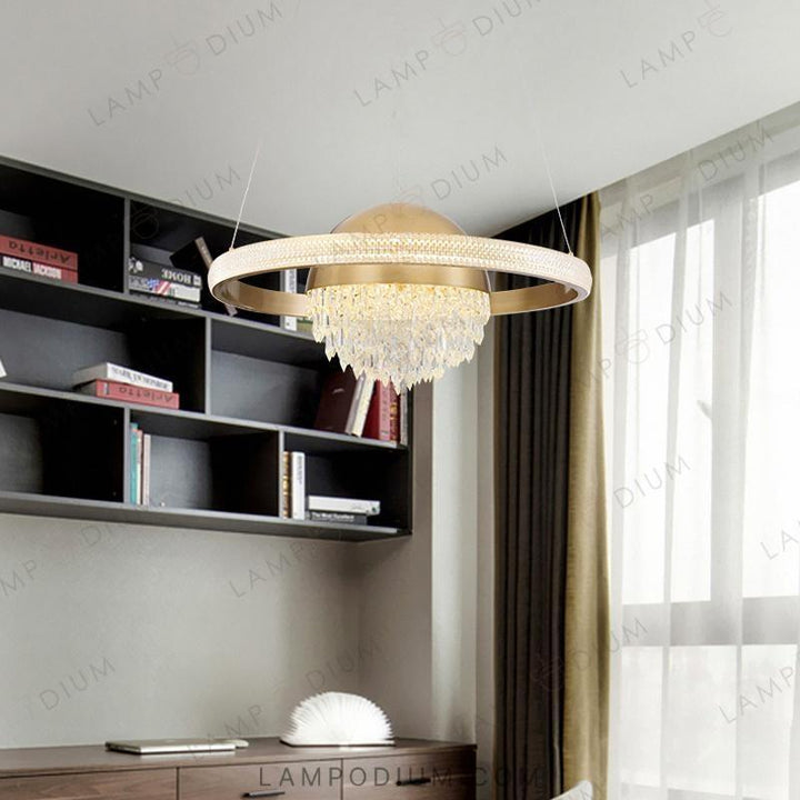 Circular chandeliers and lamps ZARINA